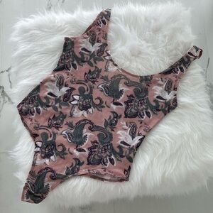 FREE PEOPLE Floral bodysuit size XS